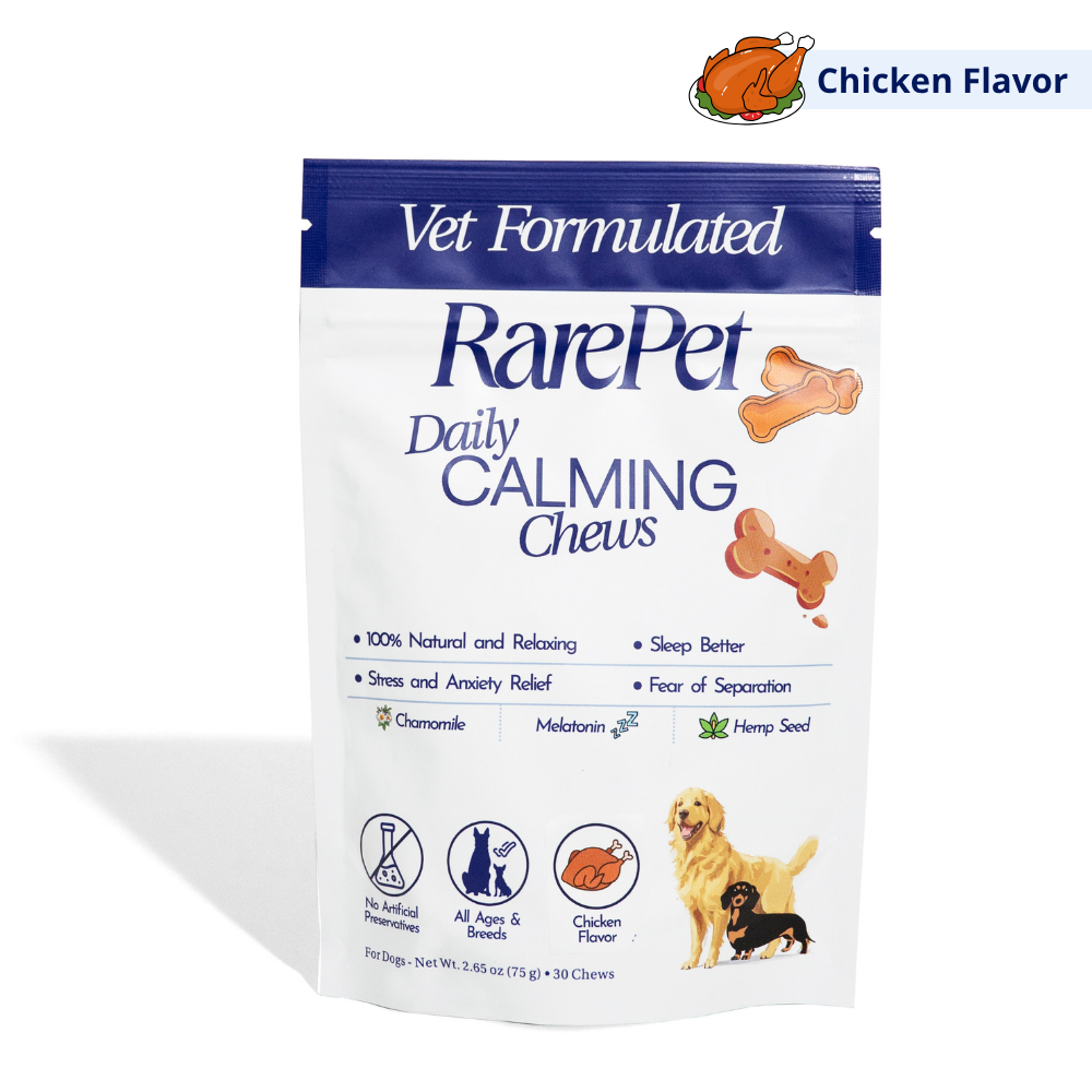 Natural Calming Chews for Dogs - Daily Anxiety & Stress Relief