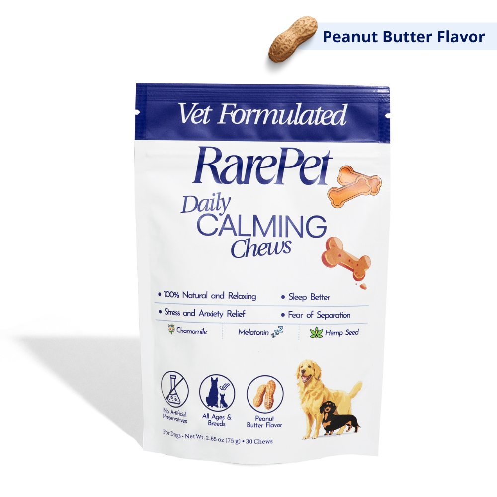 Natural Calming Chews for Dogs - Daily Anxiety & Stress Relief