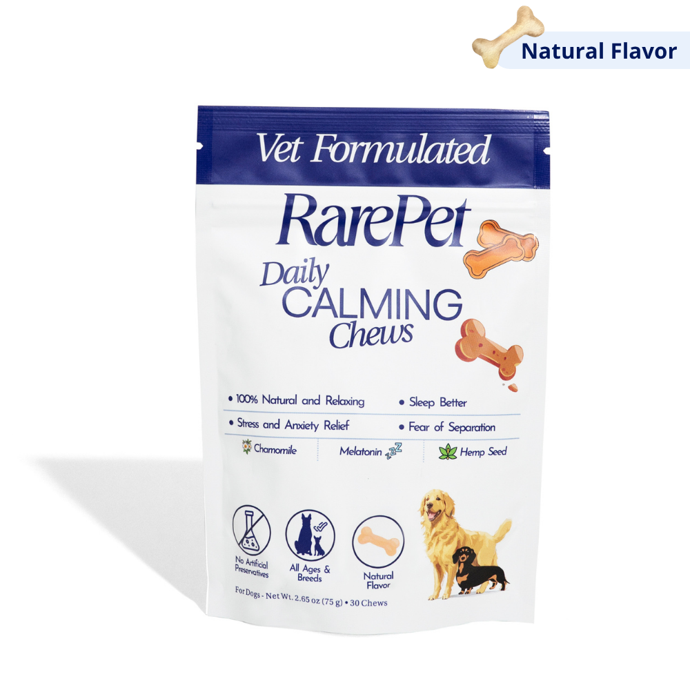 Natural Calming Chews for Dogs - Daily Anxiety & Stress Relief