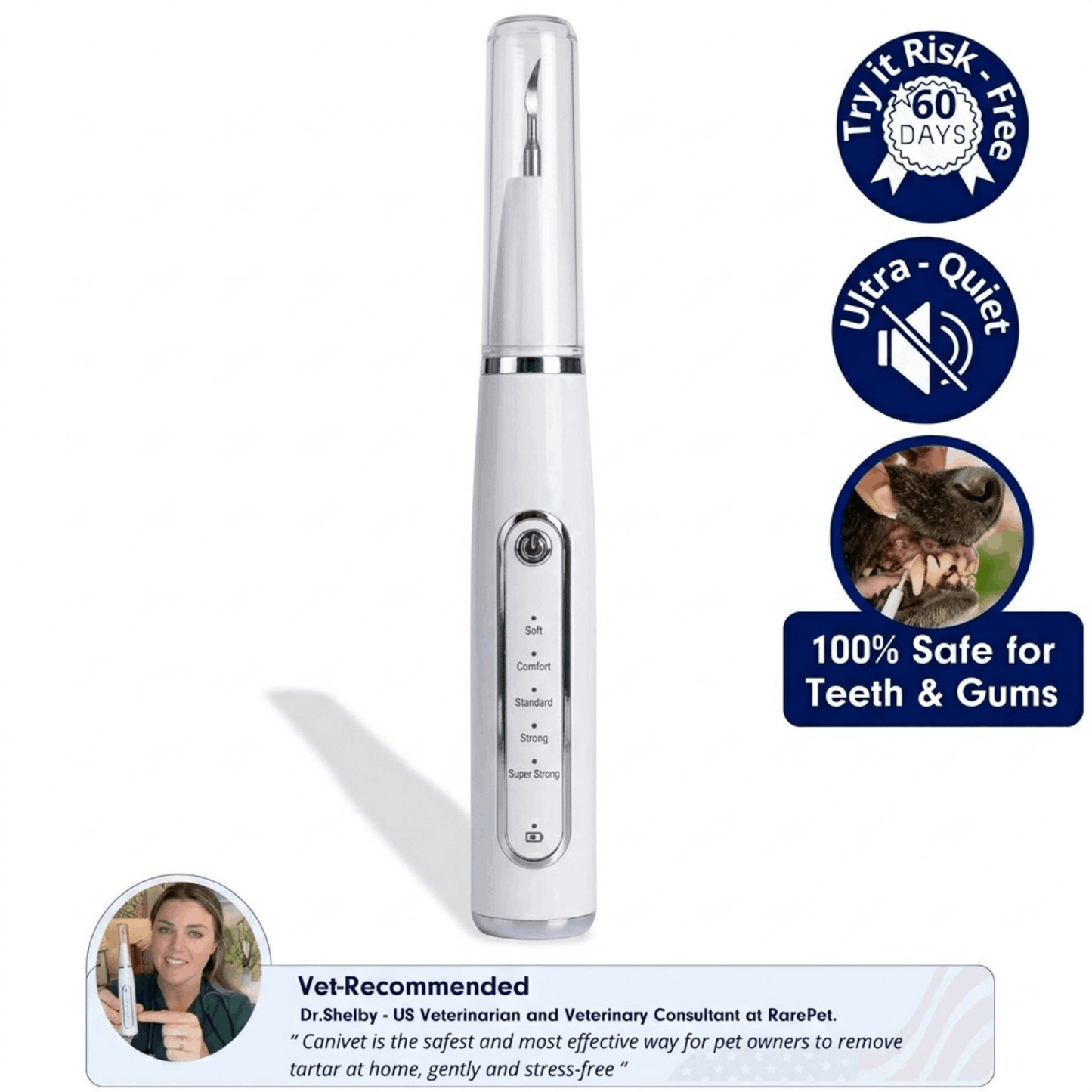 Canivet Kit - Silent Ultrasonic Plaque & Tartar Remover for dogs