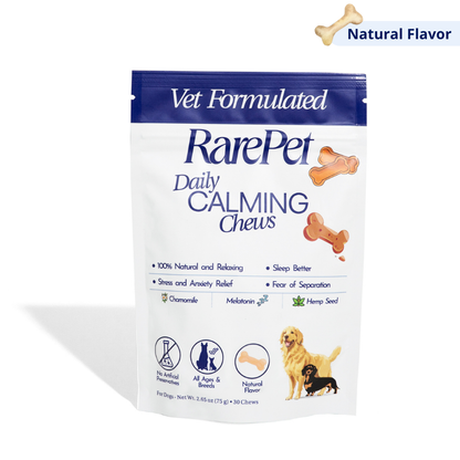 Natural Calming Chews for Dogs - Daily Anxiety & Stress Relief