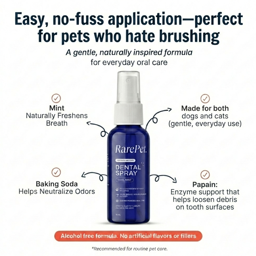 Natural Pet Dental Spray – Fresh Breath & Tartar Control